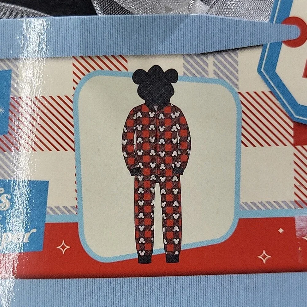Boys Girls Disney Holiday Sleepwear One Piece Hooded Blanket Sleeper Small Size
